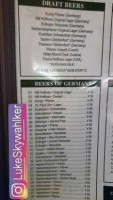 Peoria Hofbrau menu