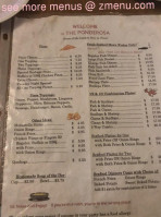 Ponderosa Sportsmans Club menu