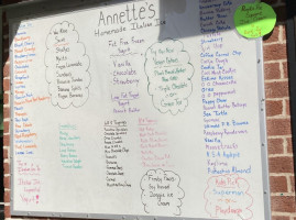 Annette's Italian Ice menu