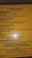 Bay Shore And Grill menu