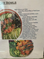 U Sushi menu