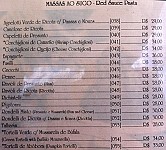 Cantina Bella Dona menu