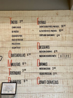 Taquiero Taco Patio menu