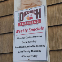 Diedrich Espresso Burlington food