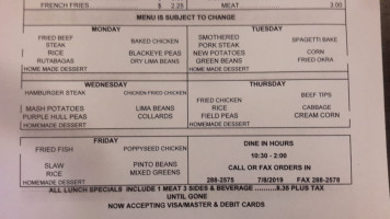 Stockyard Grill menu