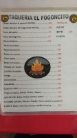 Taqueria El Fogoncito menu