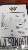 La Fondita (denton) menu