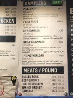 City Barbeque menu