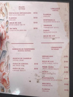 Chivirico menu