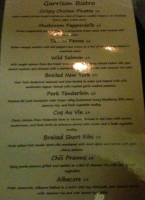 Garrison Bistro menu