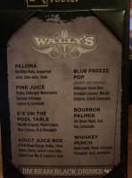 Wally's Pub menu