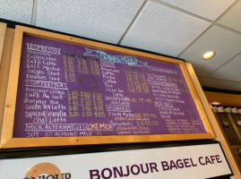 Bonjour Bagel menu