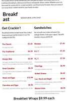 Fireside Deli Family menu