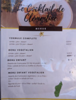 Le Cocktail De Clémentine menu