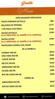 Restaurante Bar Guille menu