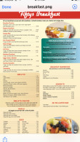 Fifty's Diner menu