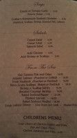 Crofters Steak & Seafood menu