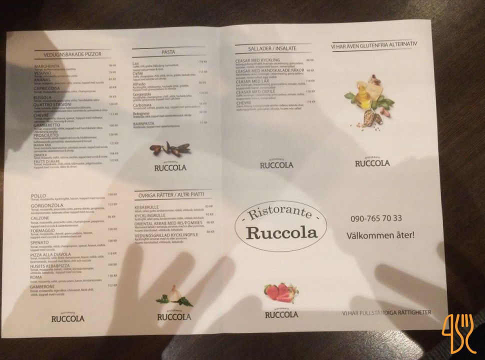 Ruccola Meny