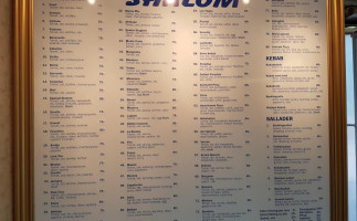 Pizzabutik Shalom Meny