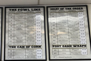 Dugout Deli menu