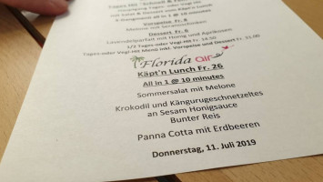 Florida menu