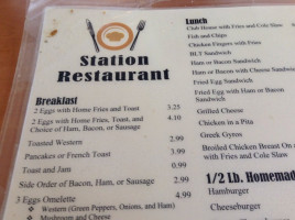 Station Restaurant menu