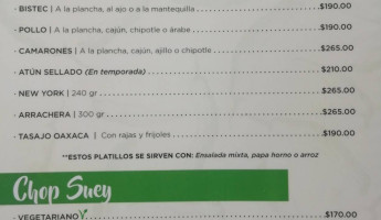 El Nene menu