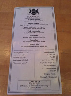 The Buckingham  menu