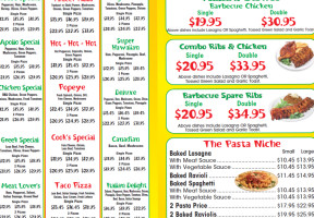 Apollo Pizza menu