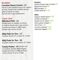 Humble Roots Cafe menu