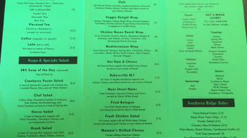 Southern Ridge Cafe menu