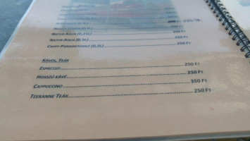 Bakter Bisztró menu