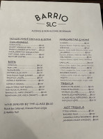 Barrio menu