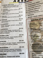 Pabellón Venezuelan Mexican Cuisine menu