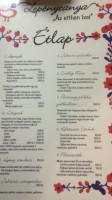 Lepénytanya menu