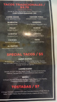 Señor Ramon Taqueria menu