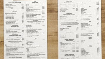 Pannónia menu