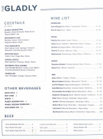 The Gladly menu