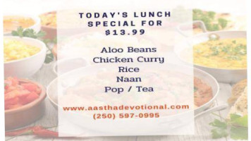 Aastha Devotional Indian menu