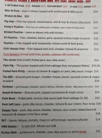 Porkys Place Backyard Bbq menu