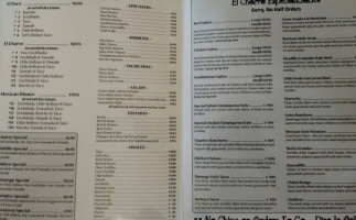 El Charro menu