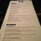 Rye menu