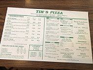 Tim's Pizza menu