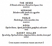 The Wolfe menu