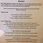 The Three Monkeys menu