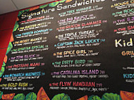 The Sandwich Spot menu