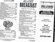 Mulligan's menu