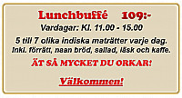 Dala Indiskt Koek menu