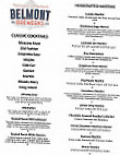 Belmont Brewerks menu