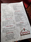 Carini's Southern Italian menu